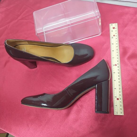 Franco Sarto Aziza Women's SZ 10.5M Slip On Patent Pumps Dressy Round Toe - Picture 10 of 11